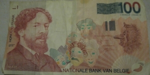 100 franks from belgium 1995 series Banknote