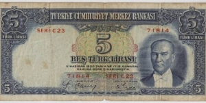 Pick 127 5-Turkish Liras Banknote