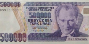 P208 500.000 TL Banknote