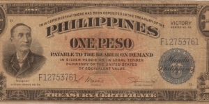 PI-94 Philippine 1 Peso Victory note Banknote