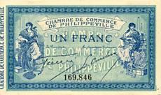 ALGERIA,Town of PHILIPPEVILLE (Now Town of SKIKDA), 1 Franc 10 Novembre 1914  ALGÉRIE - PHILIPPEVILLE Banknote