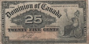 25 Cents Fractional Note Banknote