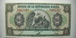 Haiti ND 1992 2 Gourde note, KP# 260a Banknote