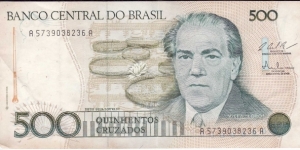 500 Brazilian Real. Condition Very Fine Banknote
