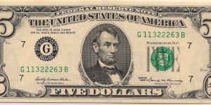 $5 FRN Series 1969 S/N G11322263B Graded PCGS 65PPQ Banknote