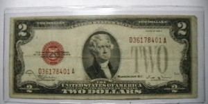 U.S. Small FRN 2 dollar note sereis 1928E Banknote