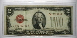 U.S. Small FRN 2 dollar note series 1928F  Banknote