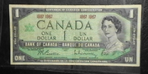 Canada 1967 A 1 Dollar KP# 84 Comm. Issue  Banknote