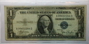U.S. Small FRN series 1935C 1 Dollar No Motto no. 2 Banknote