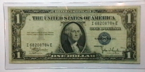 U.S. Small FRN series 1935C 1 Dollar No Motto no. 1 Banknote