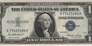 $1 Silver Certificate 1935E ~ Uncirculated Banknote