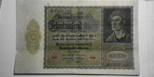 Germany 1922 10,000 Mark Kp# 70  Banknote