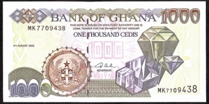 Ghana 2003 1,000 Cedis. Banknote