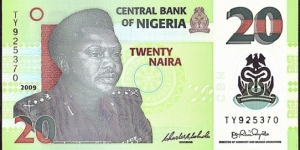 Nigeria 2009 20 Naira. Banknote