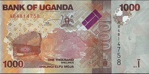 Uganda 2010 1,000 Shillings. Banknote