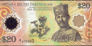 Brunei 2007 20 Dollars.

40 Years of the Bruneian-Singaporean Currency Interchangeability Agreement.

Very hard note to find! Banknote