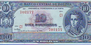  10 Bolivares Banknote