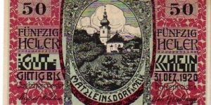 *NOTGELD*__50 Heller__pk# NL__Matzleinsdorf__31.12.1920 Banknote