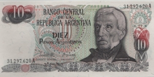 Argentina 10 Pesos Banknote