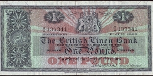 Scotland 1963 1 Pound. Banknote
