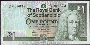 Scotland 1987 1 Pound. Banknote