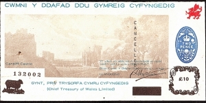 Wales 1970 10 Pounds. Banknote