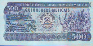  500 Metacais Banknote