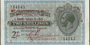 Malta N.D. (1940) 1 Shilling.

Overprinted on the unissued 2 Shillings dated the 20th. of November 1918. Banknote