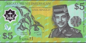 Brunei 1996 5 Dollars. Banknote