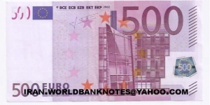 500EURO EUROPE (Currency money)(2002)  Banknote
