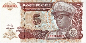  5 Zaires Banknote