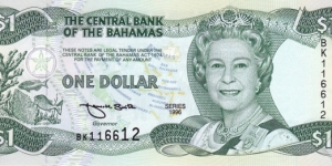 Bahamas P57 (1 dollar 1996) Banknote