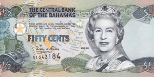Bahamas P68 (50 cents 2001) Banknote