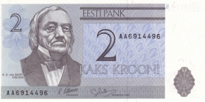 Estonia P70a (2 krooni 1992) Banknote