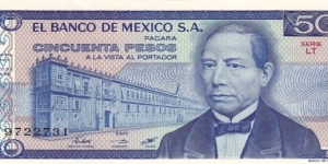 Mexico P73 (50 pesos 27/1-1981) Banknote