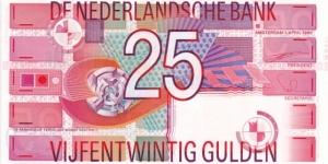 Netherlands P100 (25 gulden 5/4-1989) Banknote