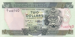 Solomon Islands P18 (2 dollar ND 1997) Banknote