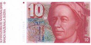 Switzerland P53h (10 franken 1990) Banknote