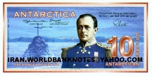 ANTARCTICA 10Dollars(1996)(continent located at the South Pole)  Banknote