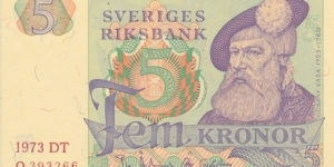 Sweden P51c (5 kronor 1973) Banknote