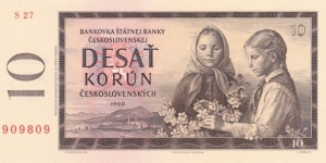 Czechoslovakia P88b (10 korun 1960) Banknote