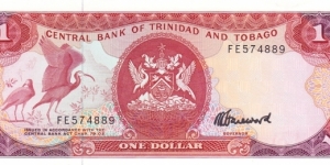 Trinidad and Tobago P36c (1 dollar ND 1985) Banknote
