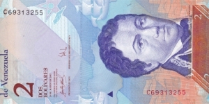Venezuela P88 (2 bolivares 20/3-2007) Banknote