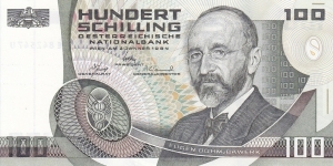 Austria P150 (100 schilling 2/1-1984) Banknote