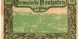 *NOTGELD*__10 Heller__pk# NL__30.12.1920__Neuhofen Banknote