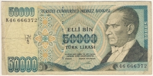 50.000 Lira  Banknote