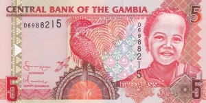 Gambia P25 (5 dalasis ND 2006) Banknote