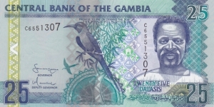 Gambia P27 (25 dalasis ND 2006) Banknote