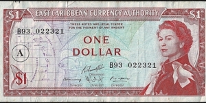 Antigua N.D. 1 Dollar. Banknote