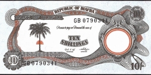 Biafra N.D. 10 Shillings. Banknote